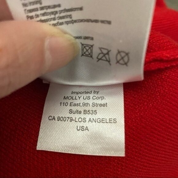 NWT LIli Sidonio Red Knit Aline Skirt - Picture 6 of 6